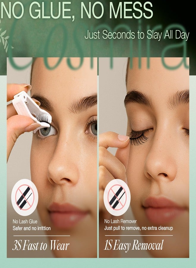 لاش فيو رموش لاشفيو المغناطيسية الناعمة المطورة مع أداة وضع، رموش مغناطيسية ناعمة قابلة لإعادة الاستخدام بمظهر طبيعي، لا حاجة للغراء، مريحة وعملية، علبة محمولة متعددة الاستخدامات (RCY24) - Image 5